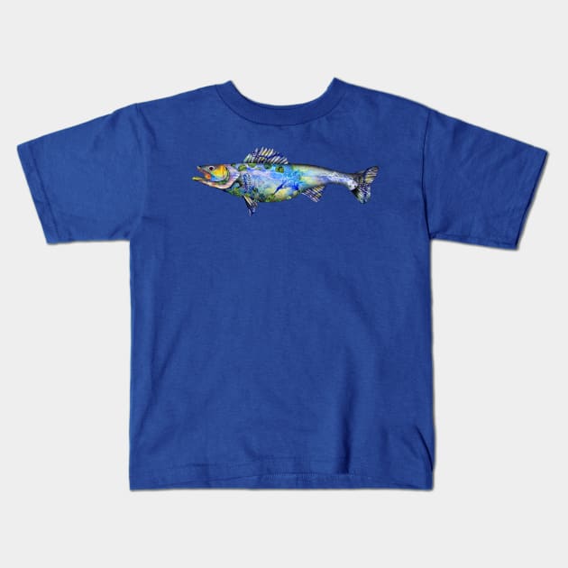 Walleye Kids T-Shirt by Zodiart